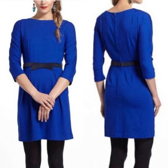 Anthropologie Girls From Savoy Blue Ponte Knit Dress (as Seen on Taylor Swift) - Picture 3 of 16